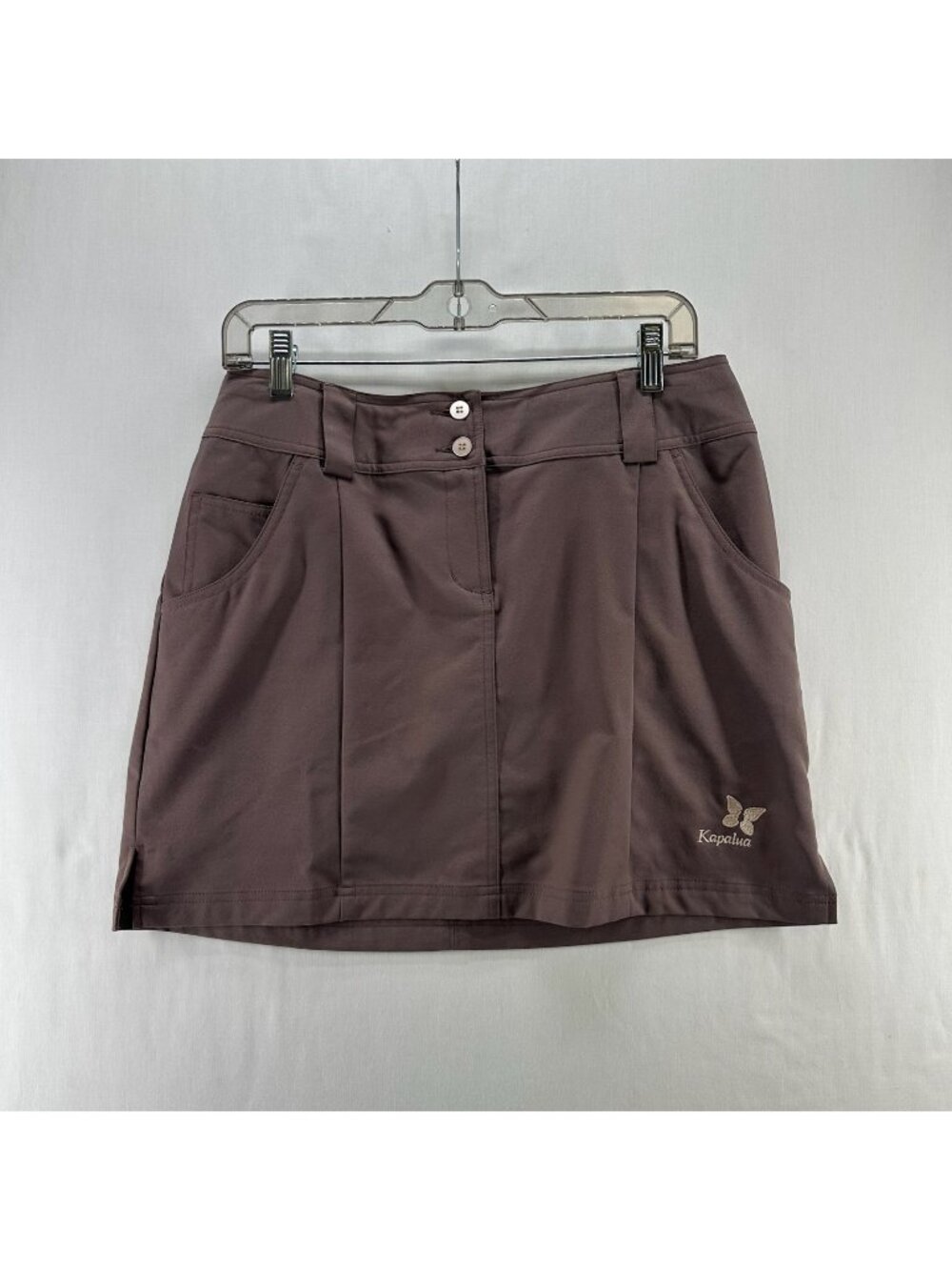 Adidas Climacool Kapalua Golf Skort Womens 6 Embroidered Butterfly Taupe Browm